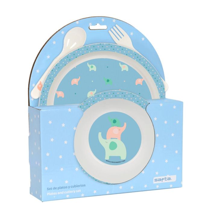 Set de Menaje Infantil Safta Elefantes (4 Piezas) 0 Set de Menaje Infantil Safta Elefantes (4 Piezas) 0