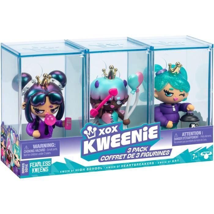 Pack de muñecas - XOX KWEENIE - Serie Fearless - 13 cm - 3 muñecas incluidas - Acabados únicos Pack de muñecas - XOX KWEENIE - Serie Fearless - 13 cm - 3 muñecas incluidas - Acabados únicos