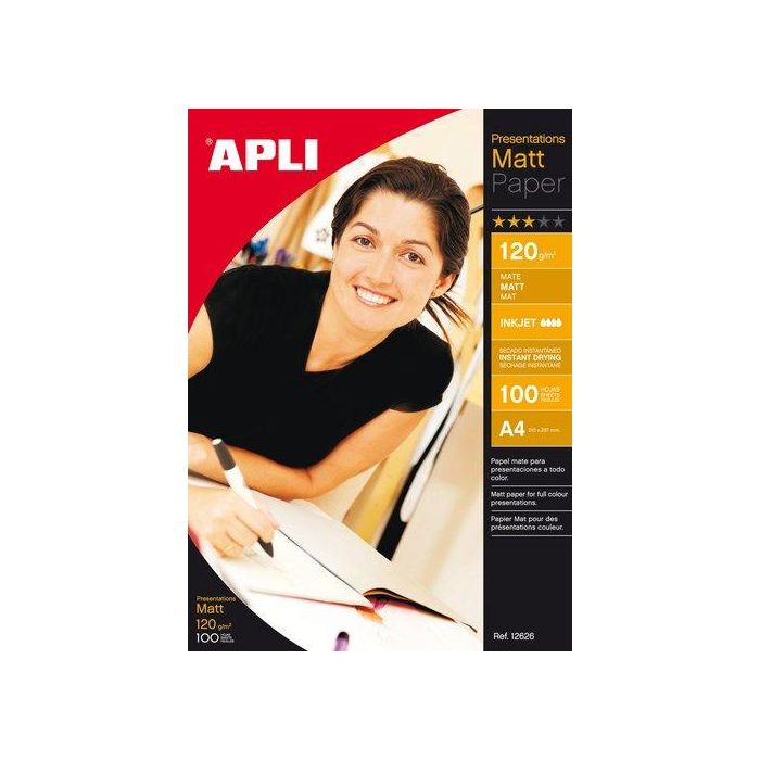 Papel A4 Apli Mate 120G 100H Inkjet