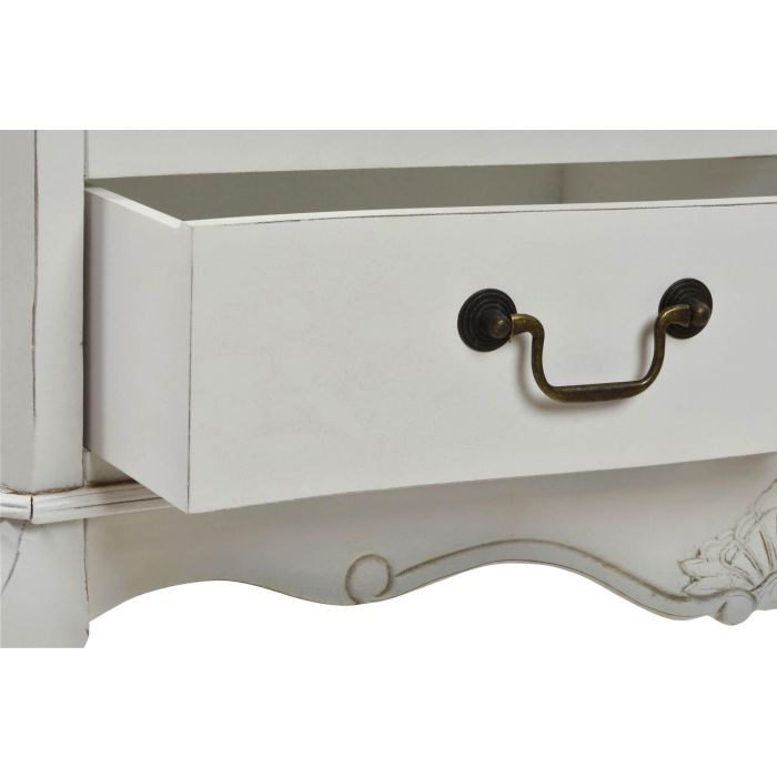 DKD Home Decor Librería Tradicional Versalles3 de Madera Abeto Blanca con 4 estantes y 1 cajón 85x35x180 cm 4