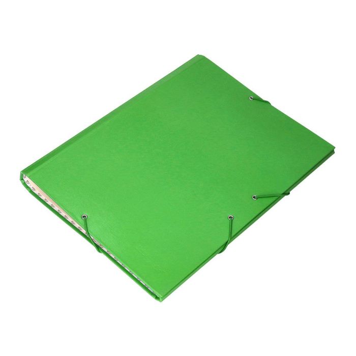 Carpeta Clasificadora Liderpapel 12 Departamentos Folio Prolongado Carton Forrado Verde Claro 3