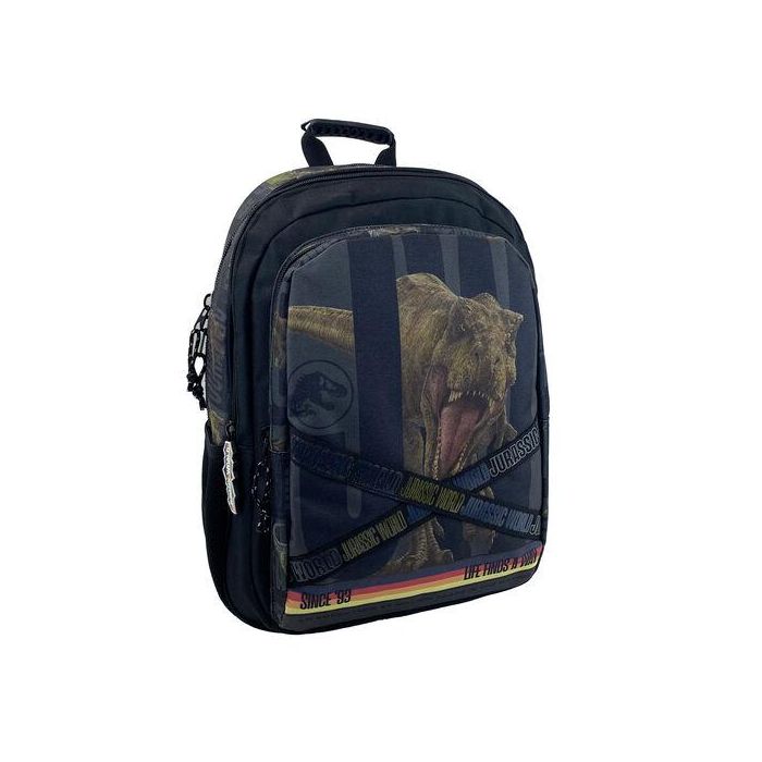 CYP BRANDS Mochila Roar Jurassic World 43cm adaptable con tres compartimentos, bolsillos laterales y tirantes ergonómicos
