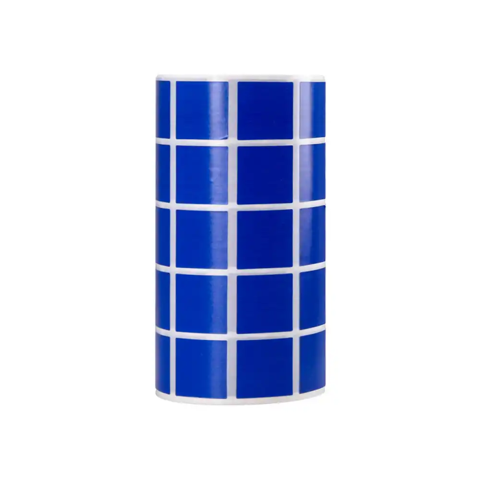 Liderpapel Gomets Autoadhesivo Cuadrado 20x20 mm Azul Rollo 2000 Unidades Caja Carton 5