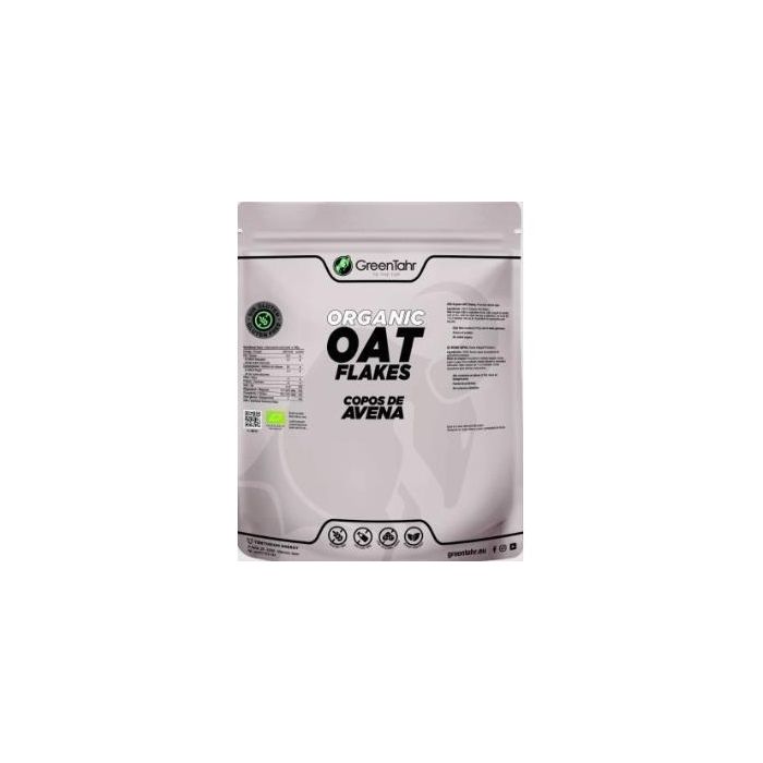 GREENTAHR Copos de Avena 1kg Ecológicos Sin Gluten