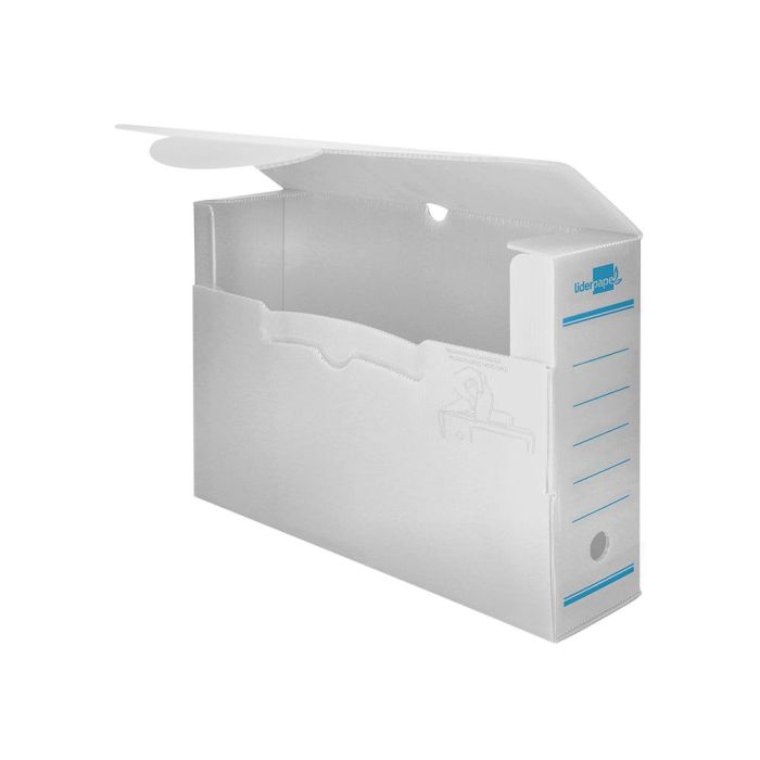 Caja Archivo Definitivo Plastico Liderpapel Lomo 100 mm Blanco 360x100x260 mm 5 unidades 4