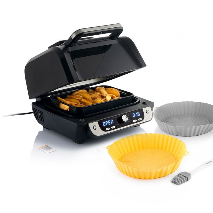 Pack Cestas de Silicona con Pincel para Freidoras de Aire y Freidora de Aire con Grill, Accesorios y Recetario InnovaGoods 7 Pack Cestas de Silicona con Pincel para Freidoras de Aire y Freidora de Aire con Grill, Accesorios y Recetario InnovaGoods 7