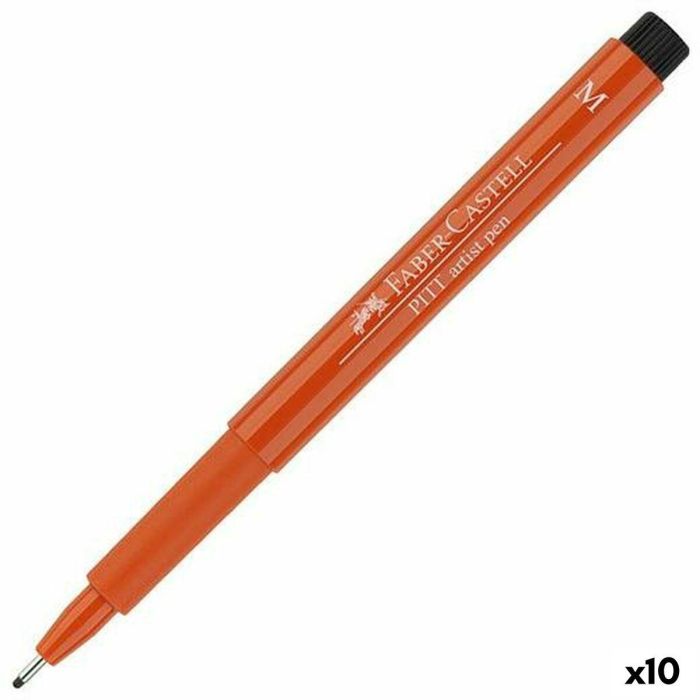 Rotuladores Faber-Castell Pitt Artist Fineliner M Naranja Oscuro (10 Unidades) Rotuladores Faber-Castell Pitt Artist Fineliner M Naranja Oscuro (10 Unidades)