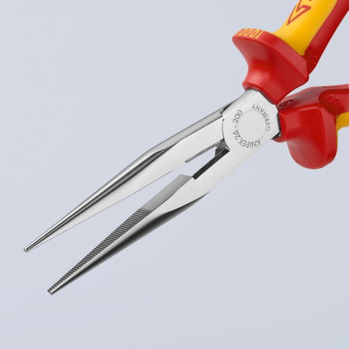 Knipex 2616200sb Alicates de boca de cigüeña recto 200 x 56 x 19 mm, cromado, mangos aislados, filos de corte 4 Knipex 2616200sb Alicates de boca de cigüeña recto 200 x 56 x 19 mm, cromado, mangos aislados, filos de corte 4