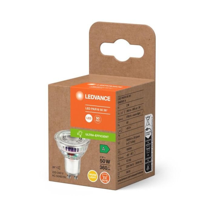 [LVE-4099854071690] Ledvance/Osram Bombilla LED Spot GU10 2W 360Lm 2700K 36º IP20 1