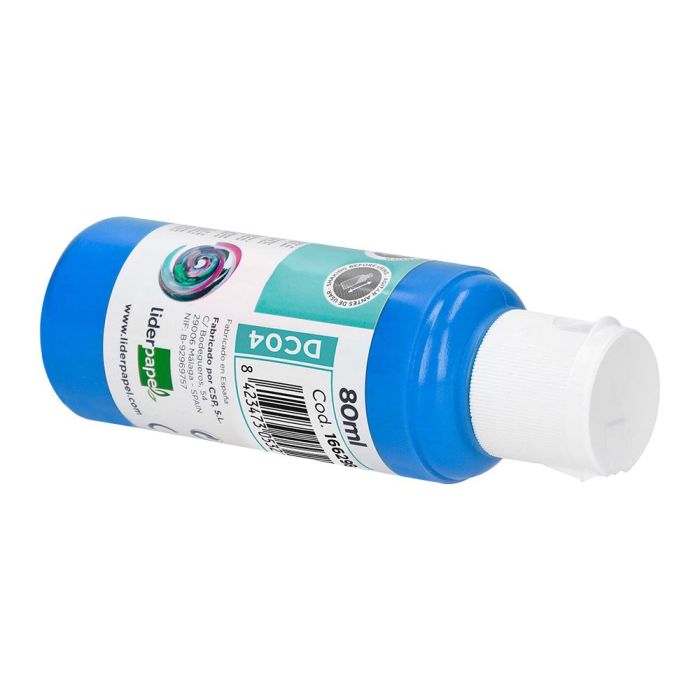 Pintura Acrilica Liderpapel Bote De 80 mL Cian 5