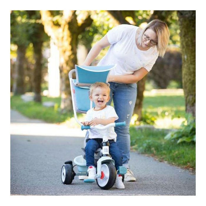 Smoby Triciclo Baby Balade Plus Azul Evolutivo con Asa Parental, Ruedas Silenciosas y Parasol 360° 6 Smoby Triciclo Baby Balade Plus Azul Evolutivo con Asa Parental, Ruedas Silenciosas y Parasol 360° 6