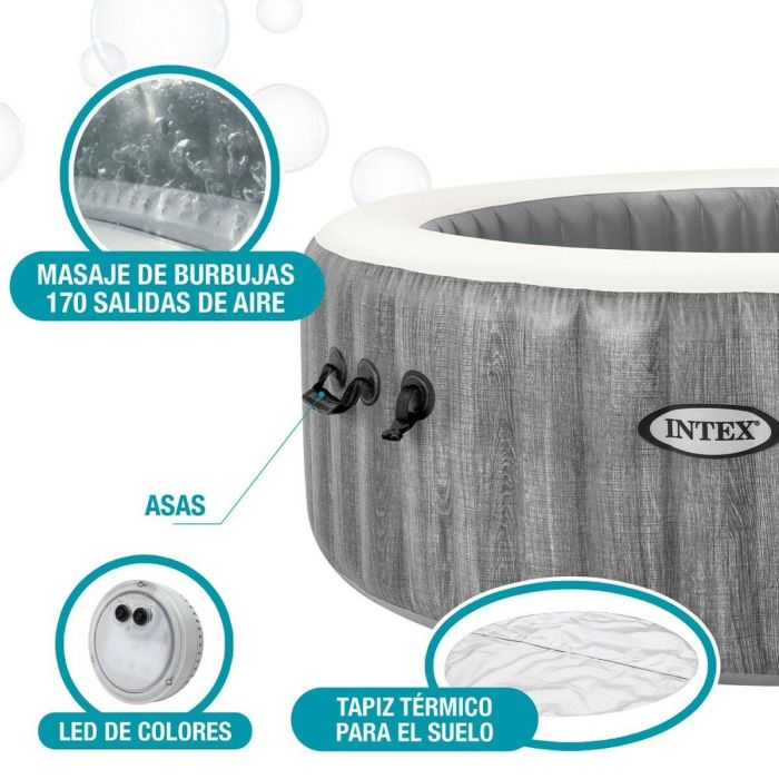 Spa Hinchable Intex Purespa Greywood Deluxe 28442EX 6 plazas 220-240 V 1741 l/h 1089 L 3