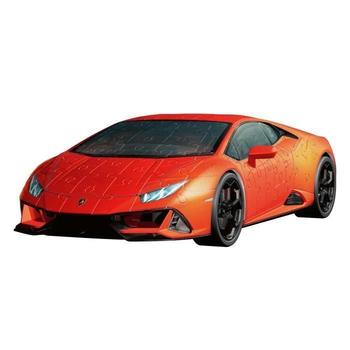 Puzzle 3D Lamborghini Huracán EVO Edition naranja (con rejilla) - Formas especiales - 00011571 2