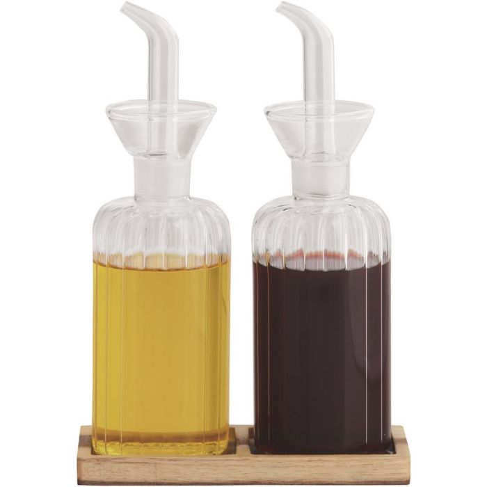 Aceitera Vinagrera Basicos DKD Home Decor Transparente Natural 7.5 x 21 x 14 cm Set de 2 Aceitera Vinagrera Basicos DKD Home Decor Transparente Natural 7.5 x 21 x 14 cm Set de 2