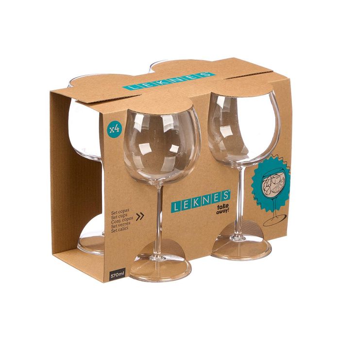 Set 4 Copas 570Ml Acrilico Leknes 10x21x10cm (Set de 12) 2 Set 4 Copas 570Ml Acrilico Leknes 10x21x10cm (Set de 12) 2
