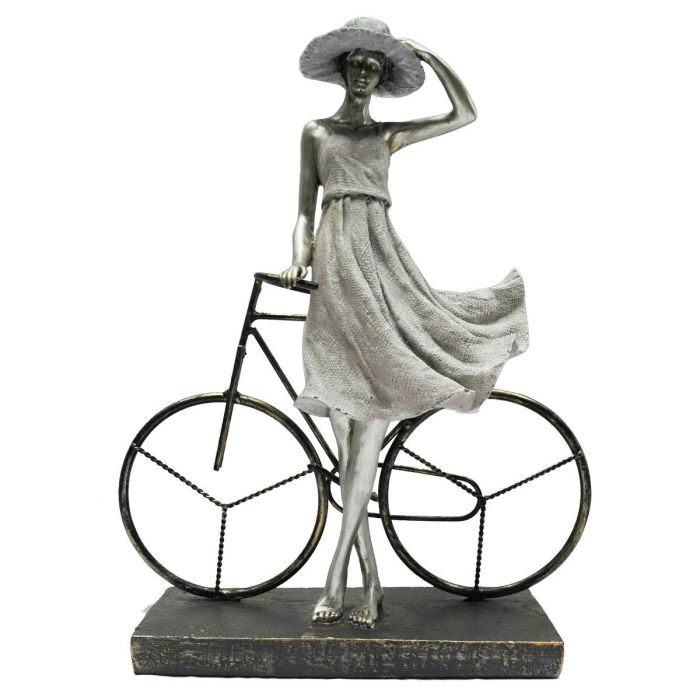 Figura Romantico DKD Home Decor Plateado Plateado 9.5 x 34.5 x 27.5 cm