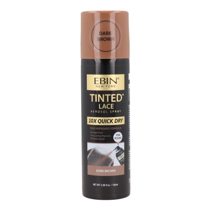 Ebin New York Spray para encaje teñido de secado rápido Dark Brown 100 ml