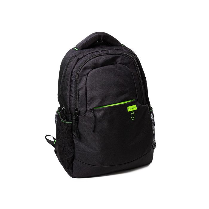 Mochila Para Portatil Q-Connect 15,6-' Negra Con Asa 2 Bolsillos Exteriores 320x430x140 mm