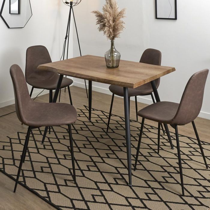 Home Deco Factory Mesa Essentiel 110x75 cm, Altura 75 cm, Patas Negras 1 Home Deco Factory Mesa Essentiel 110x75 cm, Altura 75 cm, Patas Negras 1