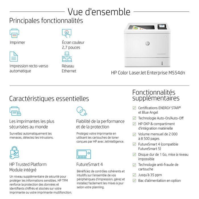 HP M554dn Impresora Color LaserJet Enterprise 8 HP M554dn Impresora Color LaserJet Enterprise 8
