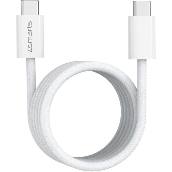 4smarts USB-C Magnetisches Kabel RollUp 1.5m. wei 4