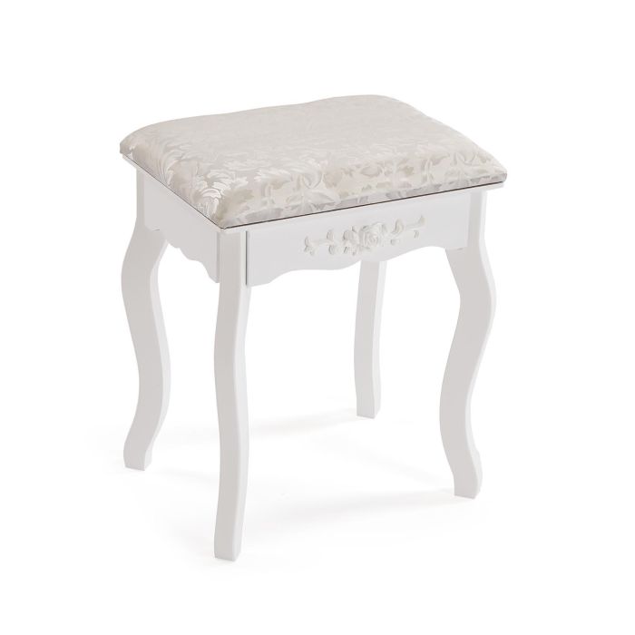 Tocador Blanco Con Taburete Y Luces Led Glow Versa 40X144CM 8 Tocador Blanco Con Taburete Y Luces Led Glow Versa 40X144CM 8