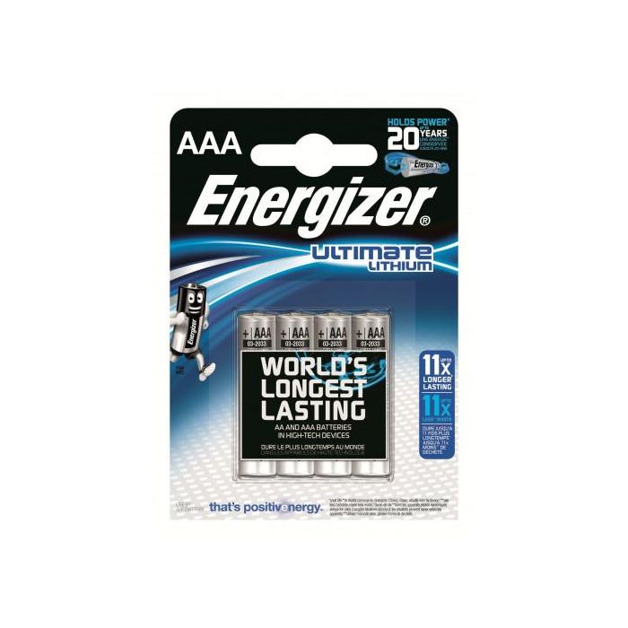 Energizer Ultimate Lithium Pila Litio Aaa L92 Fr03 1,5 V - Blister 4