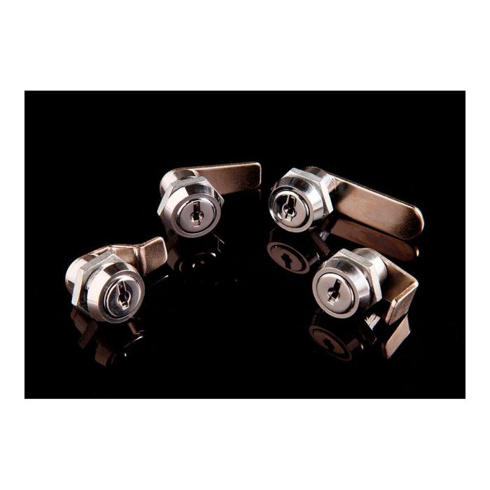 Ifam Cerradura 111 c Níquel, Acero Niquelado, Lengüeta Curva 30mm con 2 Llaves 1