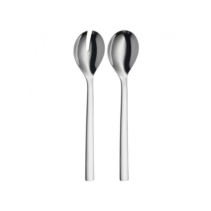 WMF 1291416040 Nuova Salatbesteck - Cubiertos para ensalada (acero inoxidable, 30 cm, 2 piezas)
