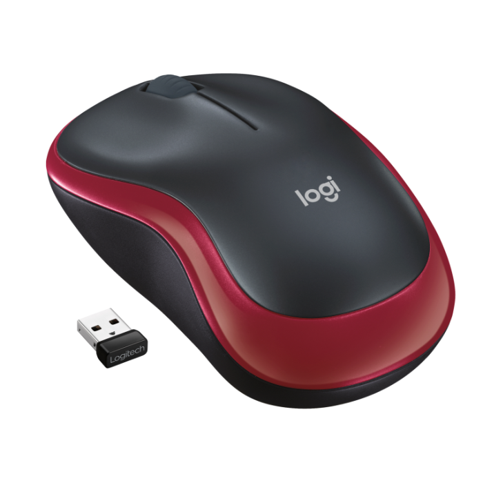 Logitech Wireless Mouse M185, RF Wireless, Alkaline, Red Logitech Wireless Mouse M185, RF Wireless, Alkaline, Red