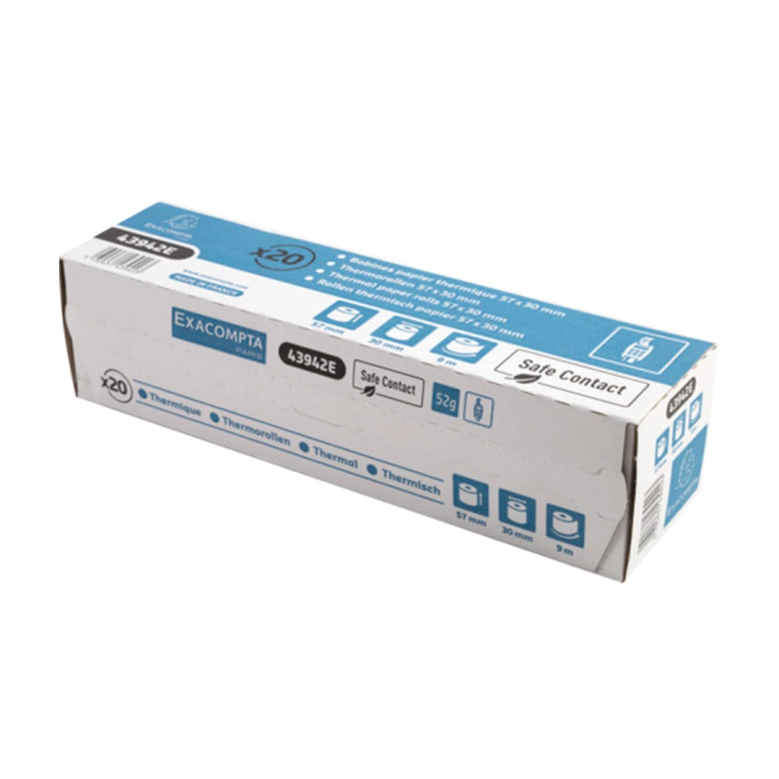 Exacompta Rollo Sumadora Térmico Safe Contact 57 mm x 30 mm 52 g/m2 1
