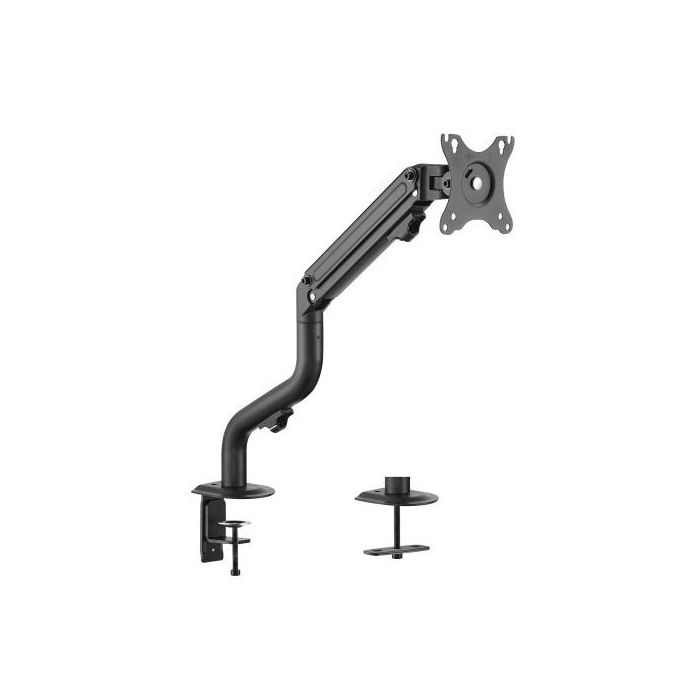 Ewent EW1533 Soporte de monitor de escritorio ergonómico de 32" (81,3 cm) con muelle, hasta 8 kg, VESA 75x75/100x100, Negro