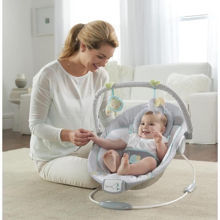Ingenuity Transat Bebé Morrison | Balancín Vibrante y Musical con 7 Melodías y Suaves Vibraciones | Para Niños y Niñas 2