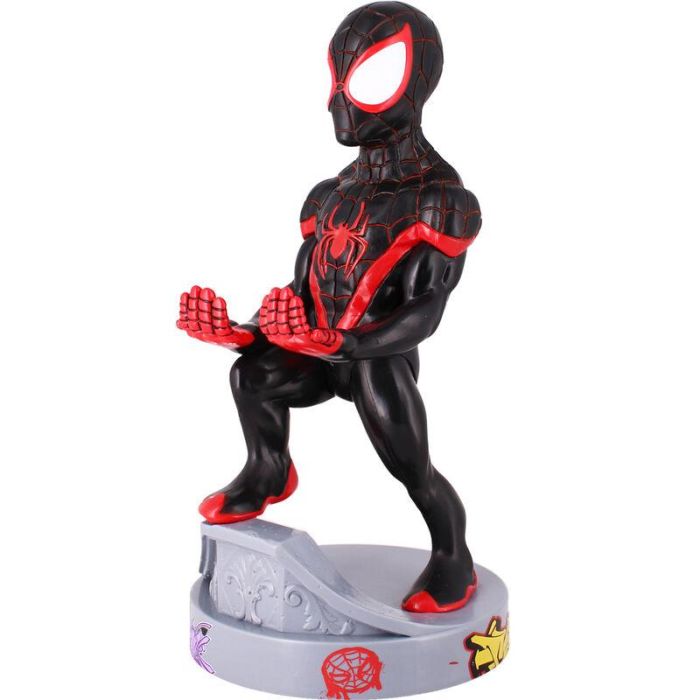 Cable Guy Miles Morales Spiderman Marvel, soporte de 21cm para mandos de PS5/Xbox y smartphones
