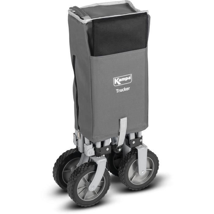Kampa Trucker Trolley Carro Plegable de 4 Ruedas Gris - Carga 100kg y Ruedas Todo Terreno para Camping, Playa y Hogar 1 Kampa Trucker Trolley Carro Plegable de 4 Ruedas Gris - Carga 100kg y Ruedas Todo Terreno para Camping, Playa y Hogar 1