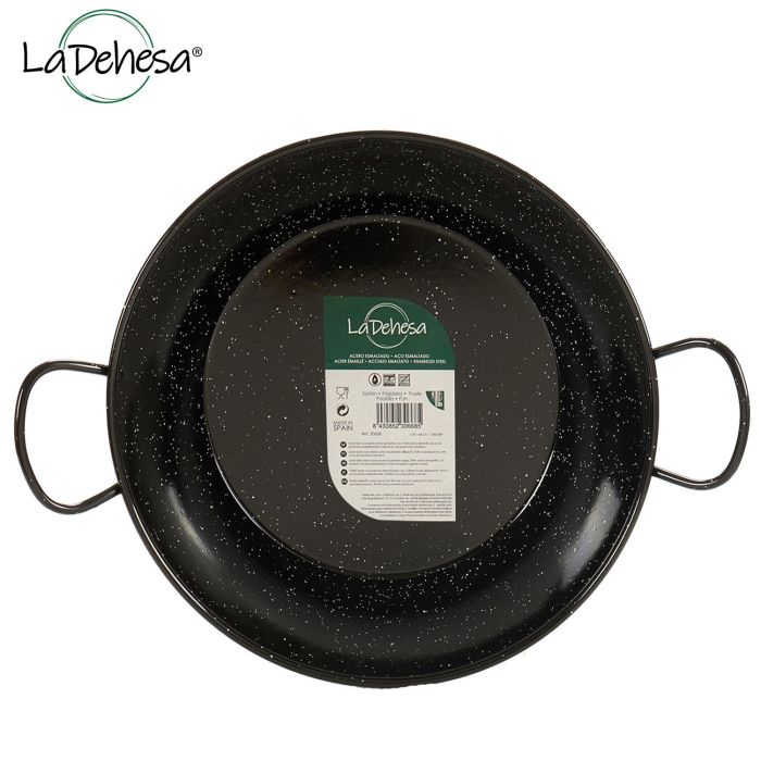 La Dehesa Sartén Honda Esmaltada Negra Con Asas Acero Ø 28 Cm (Set de 6) 1