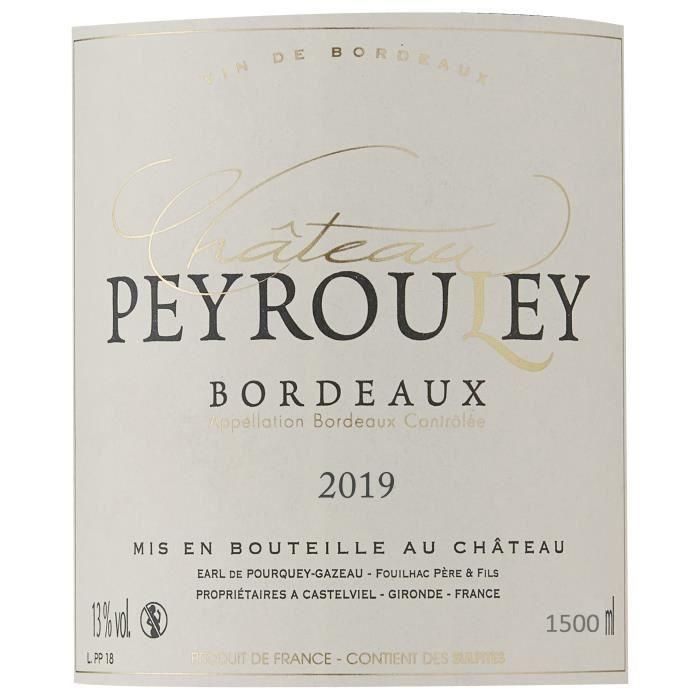 Magnum Château Peyroulley 2019 Burdeos - Burdeos Wine Wine 1 Magnum Château Peyroulley 2019 Burdeos - Burdeos Wine Wine 1