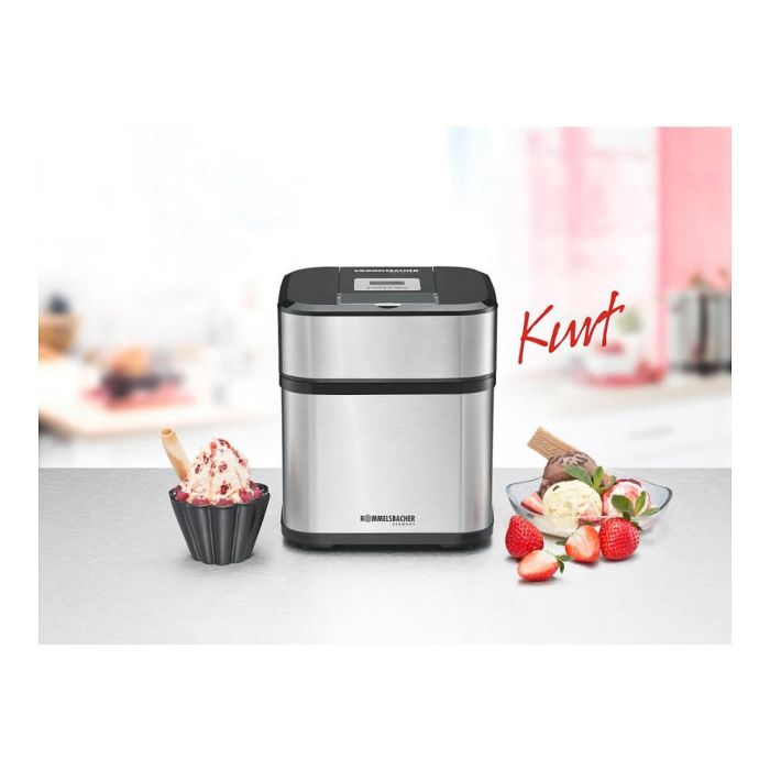Rommelsbacher IM 12 Heladera Tradicional para Helado, Sorbete y Yogurt, Capacidad 1.5L, Pantalla LCD, Tazón Extraíble, Negro y Acero Inoxidable, Incluye Espátula y Libro de Recetas 1 Rommelsbacher IM 12 Heladera Tradicional para Helado, Sorbete y Yogurt, Capacidad 1.5L, Pantalla LCD, Tazón Extraíble, Negro y Acero Inoxidable, Incluye Espátula y Libro de Recetas 1
