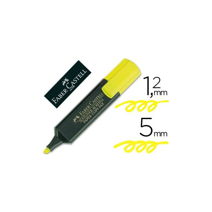 Rotulador Faber Fluorescente 48-07 Amarillo 10 unidades