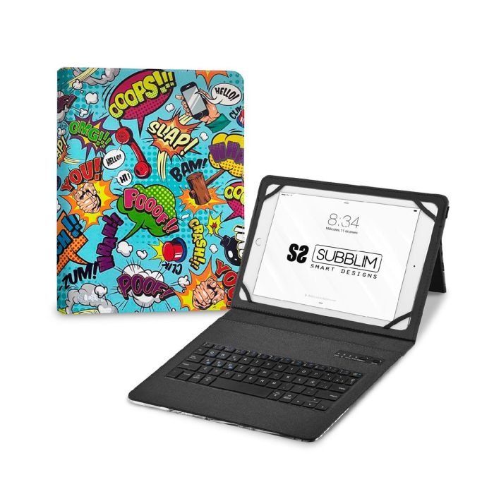 SUBBLIM funda de tablet con teclado bluetooth Keytab Pro BT Trendy Comic