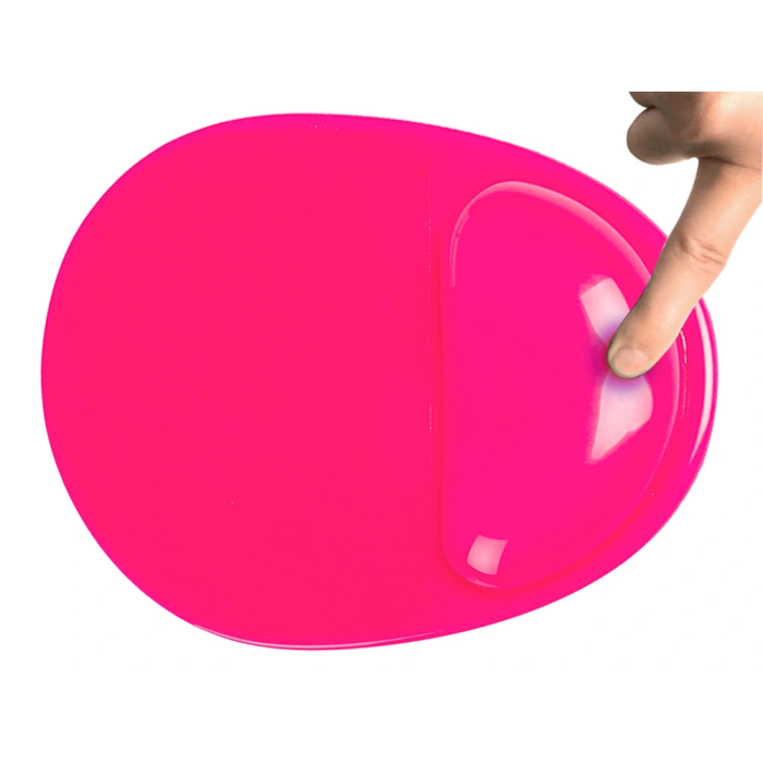 Q-connect Alfombrilla para Ratón con Reposamuñecas de Gel, PVC, Color Rosa, 210x245x20 mm 3