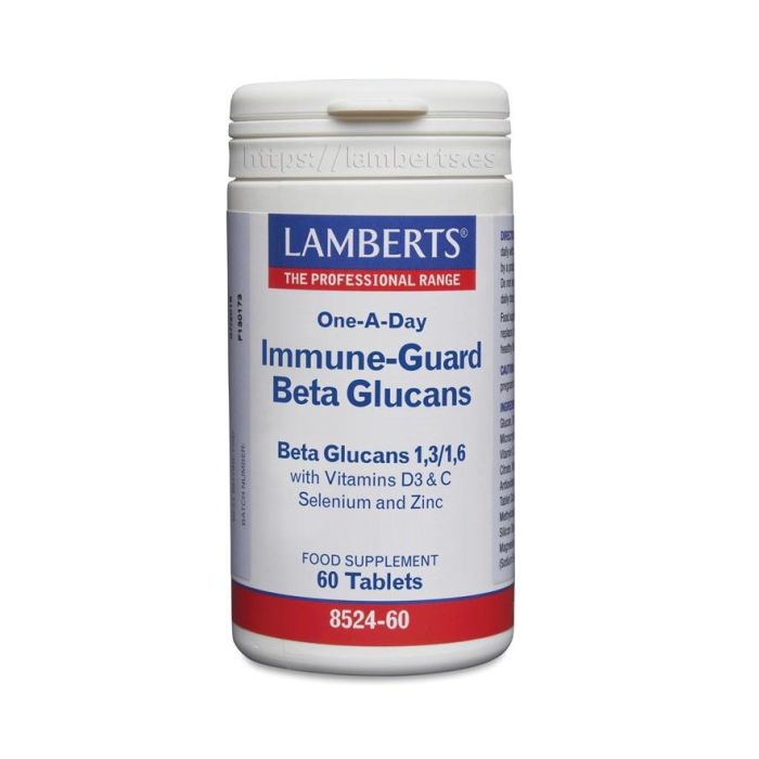 LAMBERTS Complejo Beta Glucanos con Vitamina D3, C, Selenio y Zinc para el Sistema Inmune 60 Cápsulas