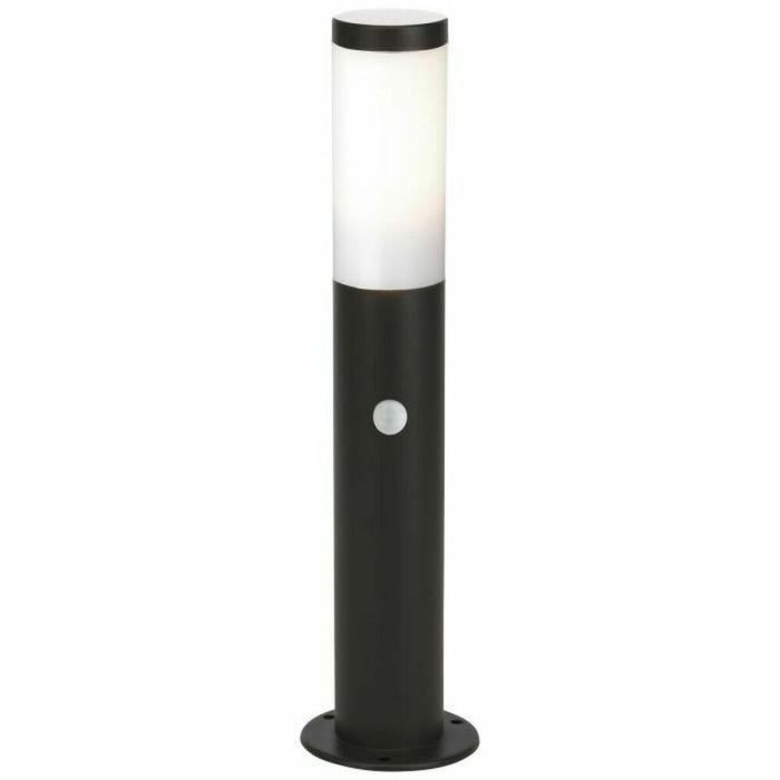 Brilliant DODY Pilona de Exterior con Detector de Movimiento, Negra, Metal y Plástico, Compatible E27 LED 1x10W, IP44 Brilliant DODY Pilona de Exterior con Detector de Movimiento, Negra, Metal y Plástico, Compatible E27 LED 1x10W, IP44
