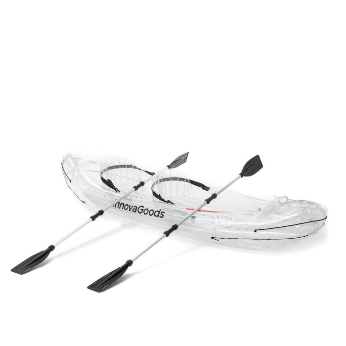 Kayak Hinchable Transparente con Accesorios Paros InnovaGoods 312 cm 2 plazas 16 Kayak Hinchable Transparente con Accesorios Paros InnovaGoods 312 cm 2 plazas 16