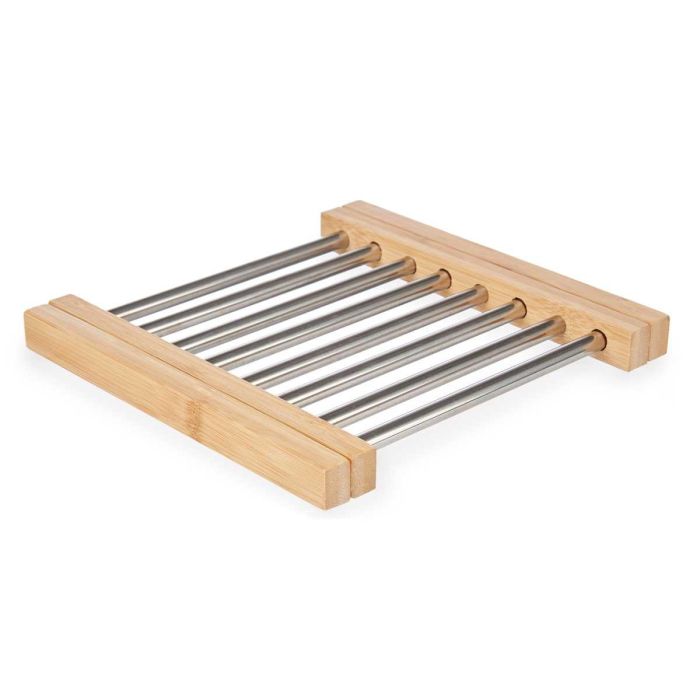 Salvamantel Acero Bambu Extensible Kinvara 22X2CM (12 Unidades) 1 Salvamantel Acero Bambu Extensible Kinvara 22X2CM (12 Unidades) 1
