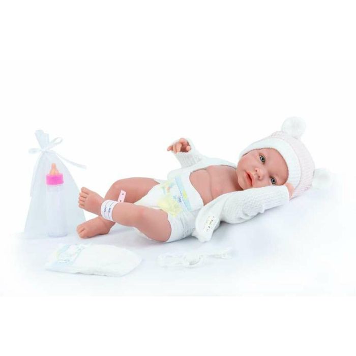 Muñeca ane baby nursery en estuche. incluye biberon y chupete 45 cm