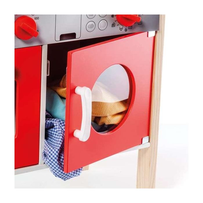 Cocina de madera roja con 10 accesorios 85,5x30x60 cm 5 Cocina de madera roja con 10 accesorios 85,5x30x60 cm 5