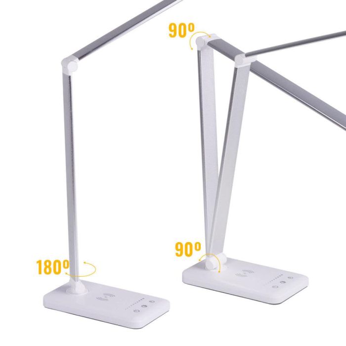Lámpara de Mesa LED con Cargador Teléfono Inalámbrico 6W 420Lm CCT Regulable 5 Lámpara de Mesa LED con Cargador Teléfono Inalámbrico 6W 420Lm CCT Regulable 5