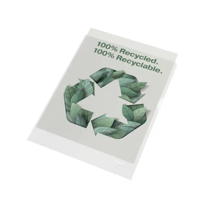 Esselte 627496 Caja 100 Dossiers Uñeros Polipropileno Transparente Piel Naranja A4 Recycle 100 Micras 6