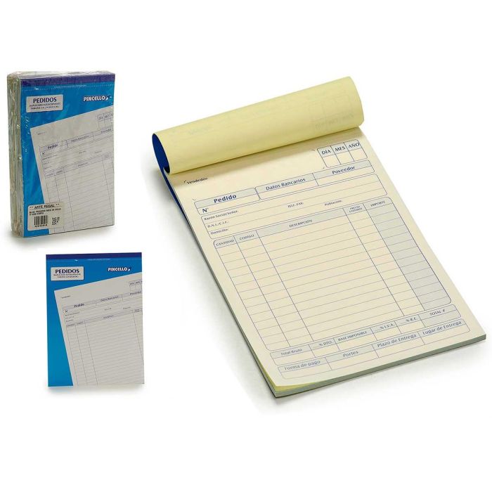 Bloc Pedidos Med 50 Hojas Con Copia Pincello 14x21 cm (48 Unidades) Bloc Pedidos Med 50 Hojas Con Copia Pincello 14x21 cm (48 Unidades)